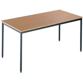 Kantinebord, 120x80 cm, bøg med sort stel køb til fast lav pris ... Stel til plankebord