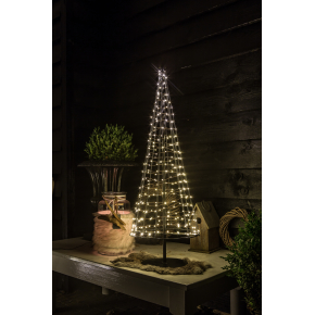 Juletræ m/ 250 led lys, sort, h 100 cm køb til fast lav pris ... Juletræ som udendørs dekoration