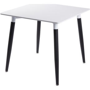 Room mødebord 80x80 cm, hvidt m/ sort metal stel køb til fast lav ... Stel til plankebord