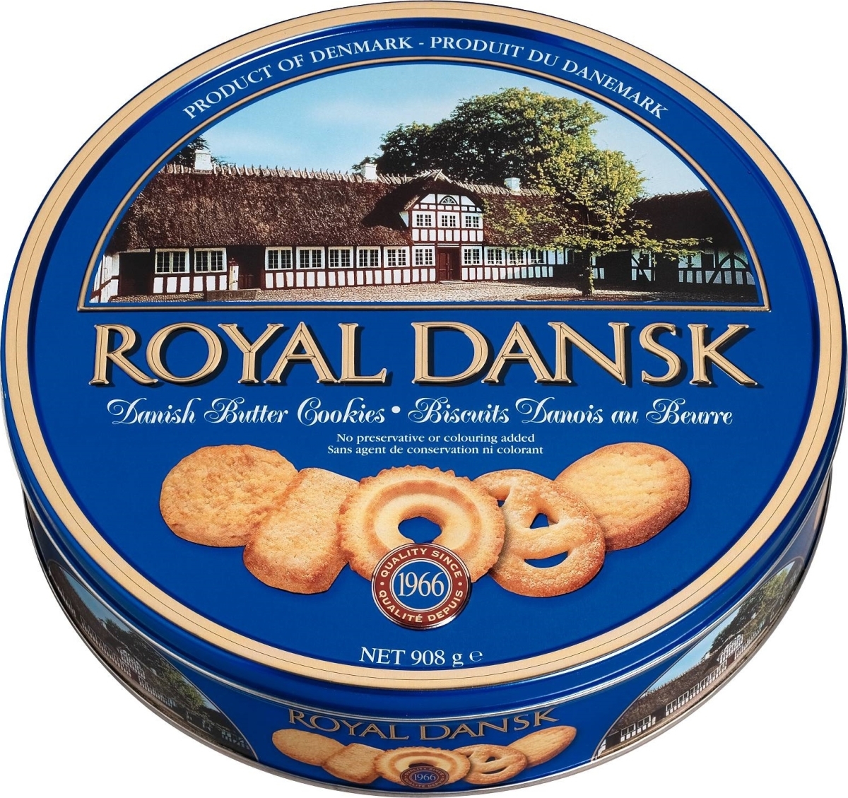 Royal Danish Butter Cookies i metaldåse, 908g køb til fast lav pris