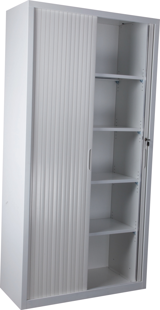Jalousiskab 1990x1000x435 mm, hvid køb til fast lav pris lomax a/s Ovalt spisebord teak