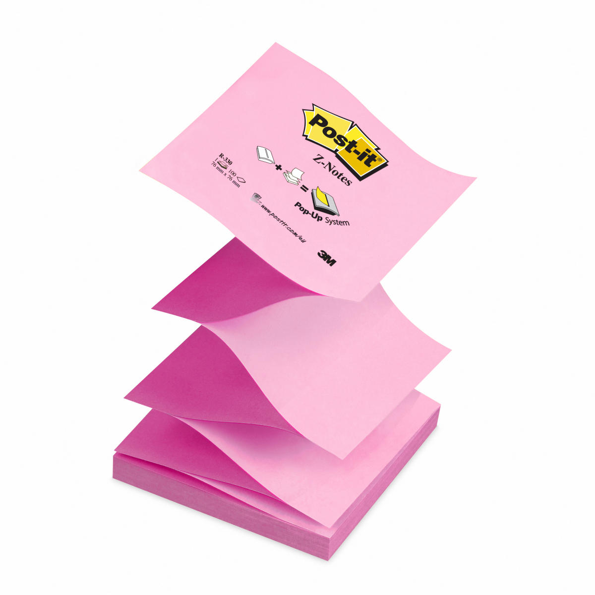 Postit ZNotes 76 x 76 mm, neon pink køb til fast lav pris Lomax A/S