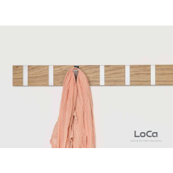 KNAX 6 knagerække, vandret, valnød/grå