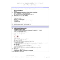 Fragrance Sticks Safety data sheet