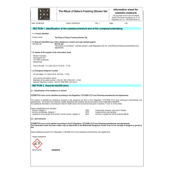 Foaming Shower Gel Safety Data Sheet