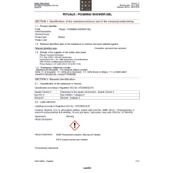 Foaming Shower Gel Safety Data Sheet