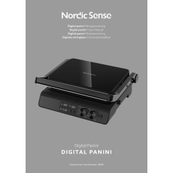Nordic Sense Paninigrill, 2000 watt, sort