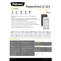 Fellowes Powershred LX 221 mikromakulator, sort