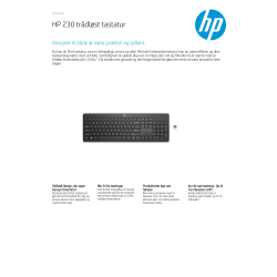 HP 230 Trådløst Tastatur, nordisk, sort