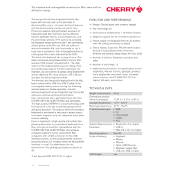 Cherry KW 9100 Trådløst Tastatur, nordisk, sølv