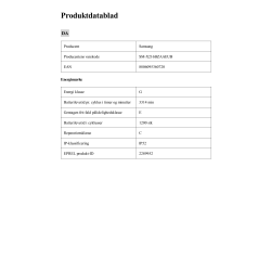 Produktdatablad