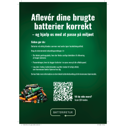 Aflevér dine brugte batterier korrekt