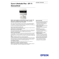 Epson Lifestudio Flex EF-71 projektor, diamanthvid
