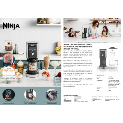 Ninja Creami Deluxe ismaskine, 706 ml, sølv