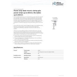 MicroConnect Stikdåseholder, m. bordklemme