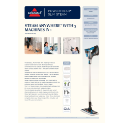 BISSELL Damprenser, 3-i-1-funktionalitet
