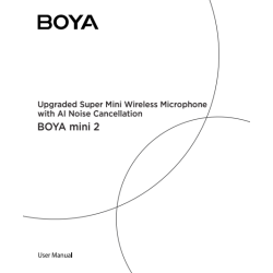 BOYA 2x Mini Mikrofon, trådløs, AI, 2,4GHz