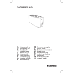 TAURUS Brødrister, Lang, Hvid, Toastissimo