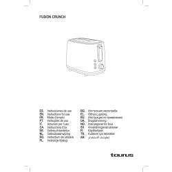 TAURUS Brødrister, Lang, Hvid, Fusion Crunch