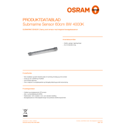 Osram LED-Armatur, Submarine Sensor - 8W, 4000K