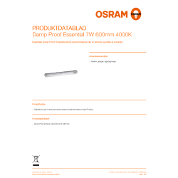 Osram LED-Armatur, Damp Proof Essential - 7W