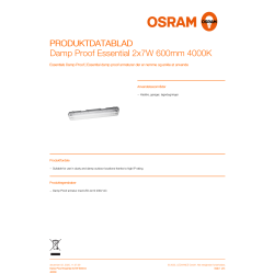 Osram 2x LED-Armatur Damp Proof Essential - 7W