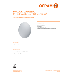 Osram LED-væglampe. 15,5 W - Orbis
