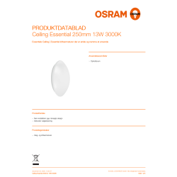 Osram LED-loftlampe, 13W, 3000K