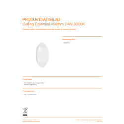 Osram LED-loftlampe, 24W, 3000K