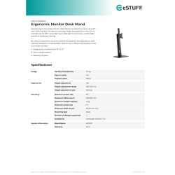 eSTUFF Ergonomisk Skærmholder - til skrivebord