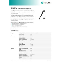 eSTUFF skærmholder, sort - til skrivebord