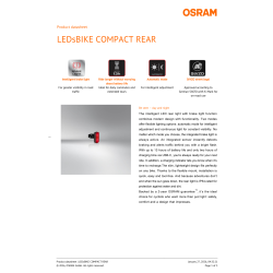 Osram LEDsBIKE Cykellygte-sæt - Compact rear
