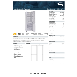 Scandomestic Køleskab/Fryser - CBF304WE