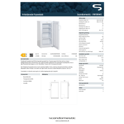 Scandomestic Fryser, Fritstående - FRF99WE