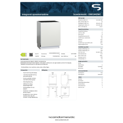 Scandomestic Vaskemaskine, Integreret - DWI1442WC