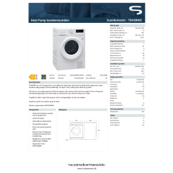 Scandomestic Tørretumbler med varmepumpe - TDH28WE