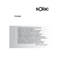 SOLAC Dampstrygejern - PV2490, Sort