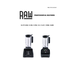 RAW X 1000 Blender, Sort - 1.3HP 1.2L 1000W