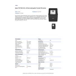 Epson Termisk Printer TM-T20IV, 8 dots/mm, 203 dpi