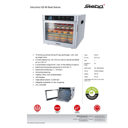 Steba Dehydrator, Stål - Deluxe