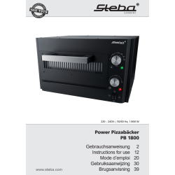 Steba Power Pizzaovn sort - 1800W