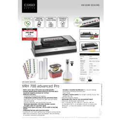 CASO Vakuumforsegler - VRH700 advanced Pro