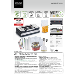 CASO Vakuumforsegler - VRH800 advanced Pro