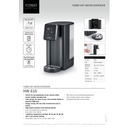 Caso 1896 Varmtvandsdispenser, HW616