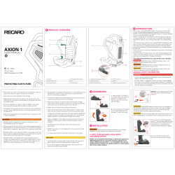 Recaro Autostol, Axion 1 r129 100-150cm wow pink