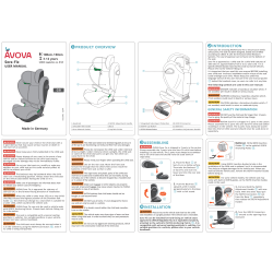 Avova Autostol, Sora-fix r129 100-150cm grå