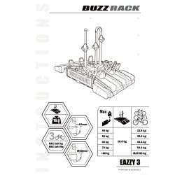 Buzzrack cykelholder eazzy-3 , til 3 cykler