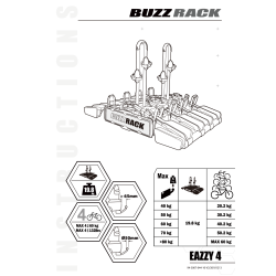 Buzzrack cykelholder eazzy-4, til 4 cykler