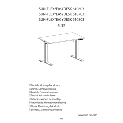 Sun-Flex Elite Hæve/sænkebord, 120x60cm, hvid/hvid