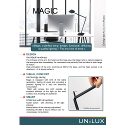 Unilux Magic bordlampe, Sort